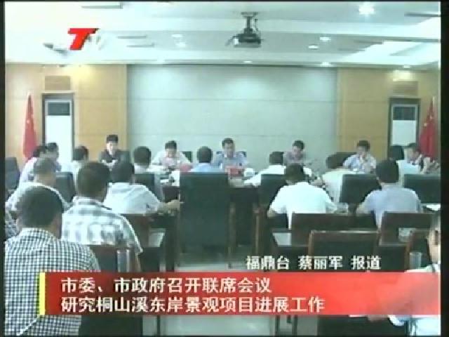 市委、市政府召開聯(lián)席會議研究桐山溪東岸景觀項目進展工作