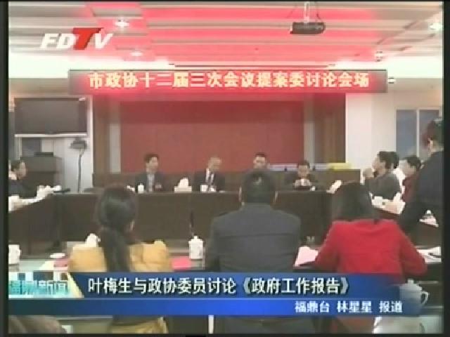 葉梅生與政協委員討論《政府工作報告》