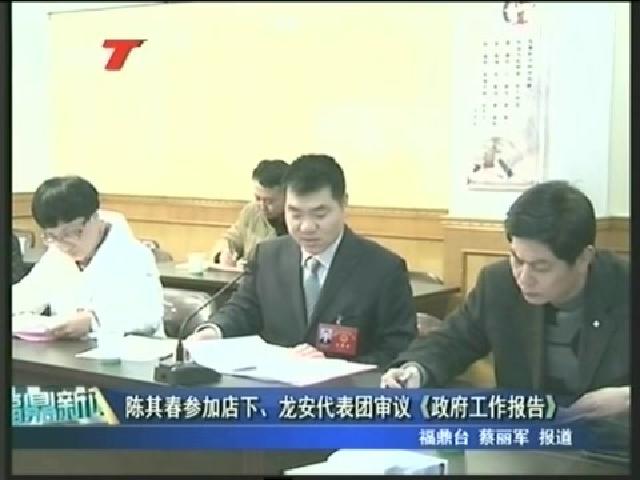 陳其春參加店下、龍安代表團審議《政府工作報告》