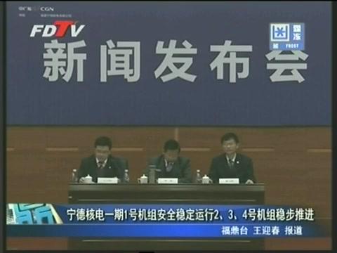 寧德核電一期1號機組安全穩定運行2、3、4號機組穩步推進