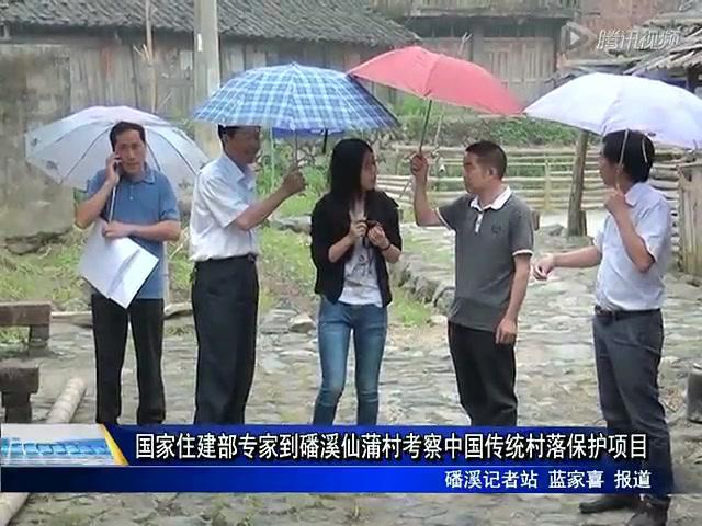 國家住建部專家到磻溪仙蒲村考察中國傳統村落保護項目