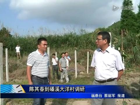 陳其春到磻溪大洋村調研
