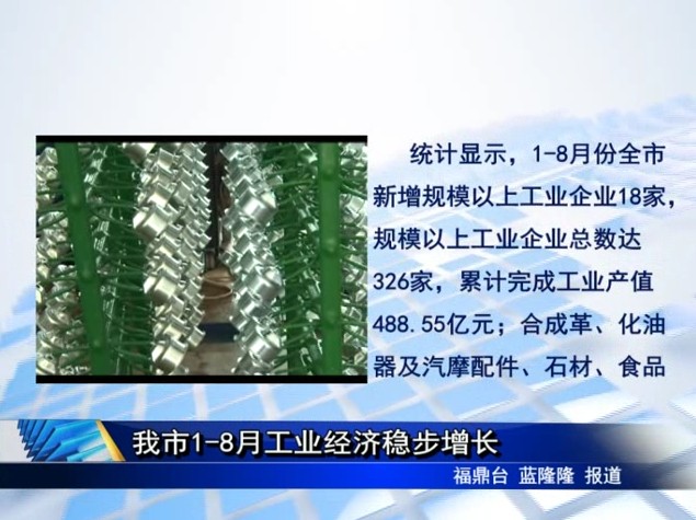 5、我市1-8月工業(yè)經(jīng)濟(jì)穩(wěn)步增長(zhǎng)
