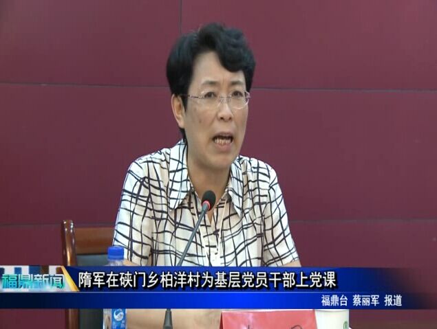 隋軍在硤門鄉柏洋村為基層黨員干部上黨課