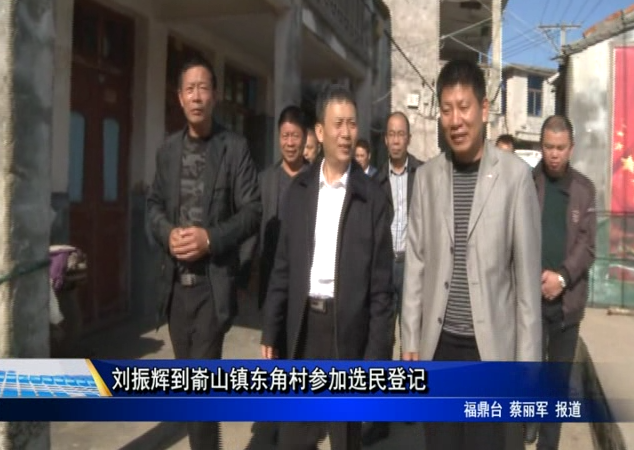 劉振輝到崳山鎮東角村參加選民登記