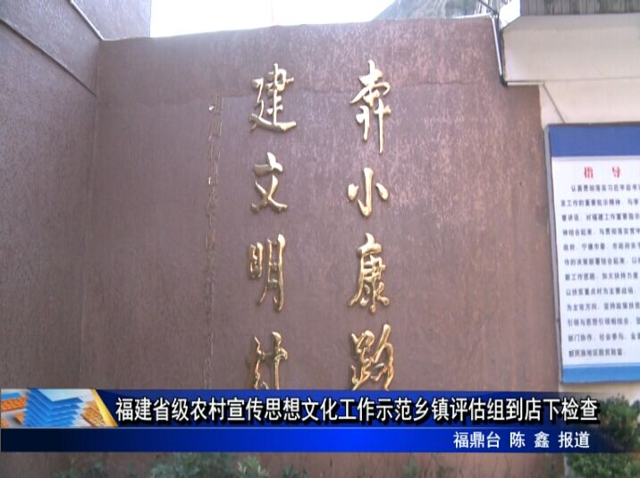 福建省級農(nóng)村宣傳思想文化工作示范鄉(xiāng)鎮(zhèn)評估組到店下檢查