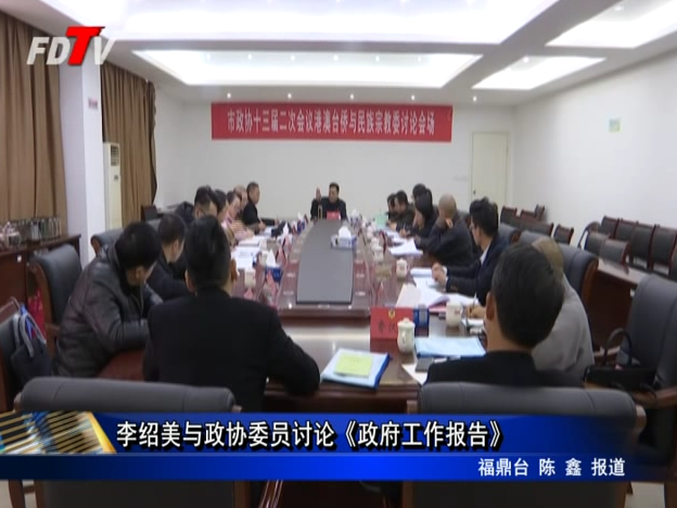 李紹美與政協委員討論《政府工作報告》