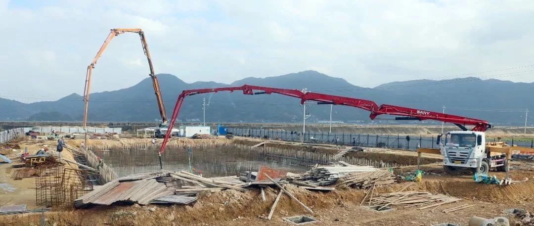 點頭鎮污水處理廠進展順利，場地基礎建設初具規模！