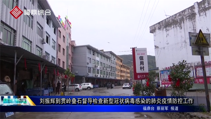 劉振輝到貫嶺疊石督導檢查新型冠狀病毒感染的肺炎疫情防控工作