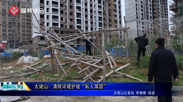 太姥山：清除河堤護坡“私人菜園”