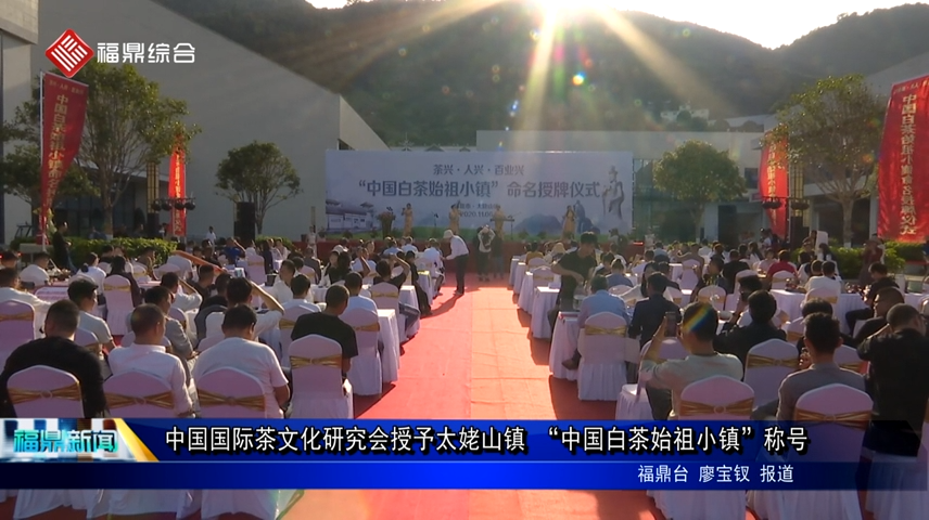 中國國際茶文化研究會授予太姥山鎮 “中國白茶始祖小鎮”稱號