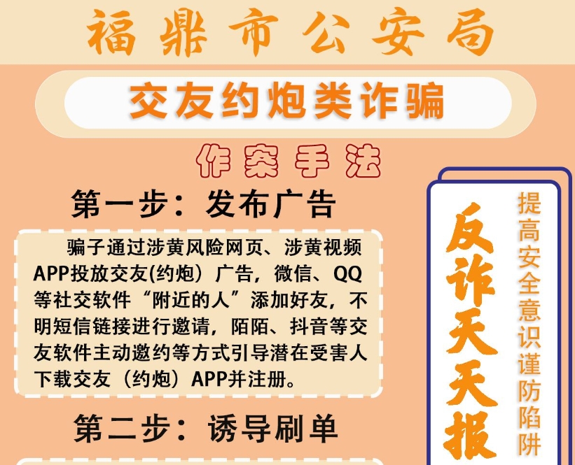 反詐天天報(bào)|交友約炮類詐騙