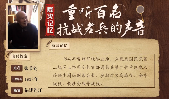 《烽火記憶——重聽百名抗戰(zhàn)老兵的聲音》百集融媒系列報道 第五集：張秉鈞：誓死捍衛(wèi)“軍中神經(jīng)”